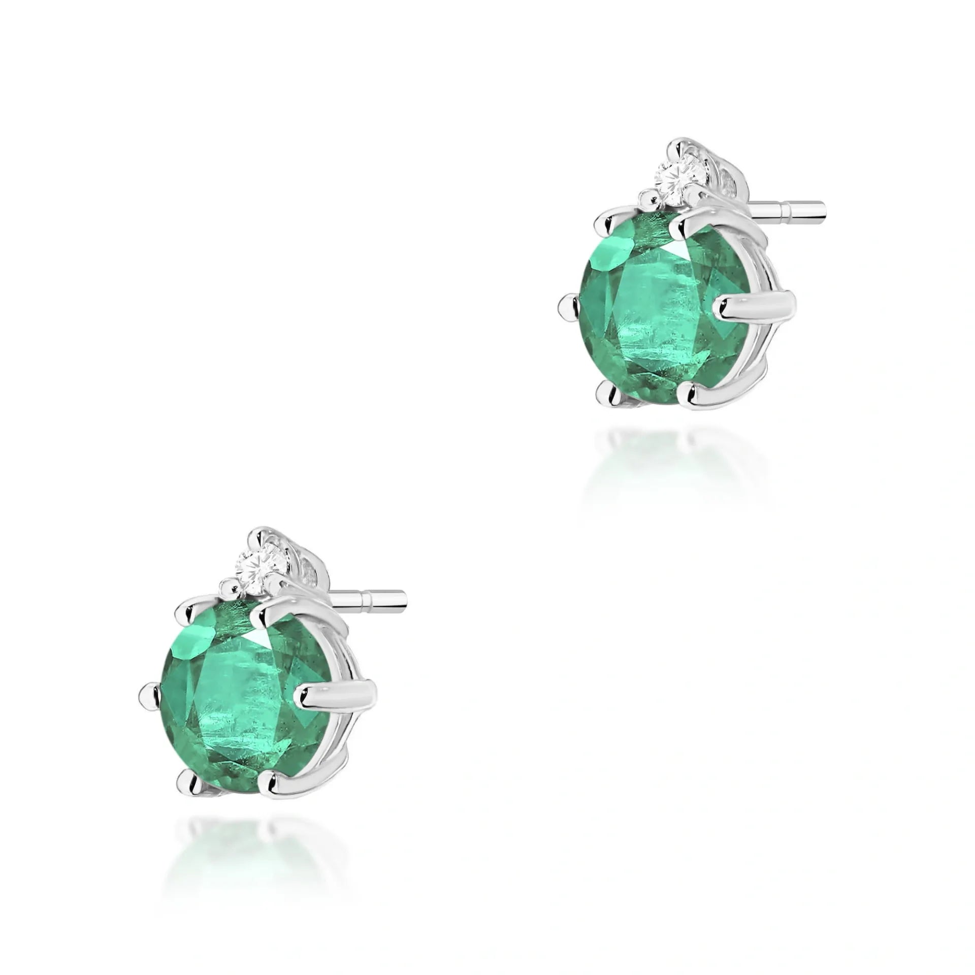 Orecchini Iside in Oro con Smeraldo 0,50ct e Diamanti