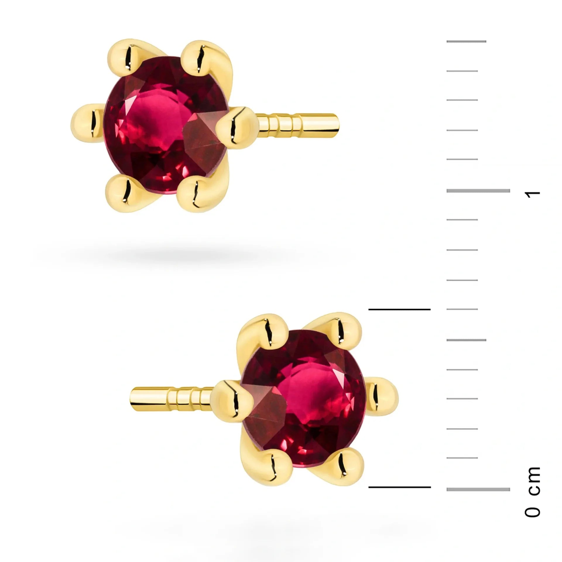 Boucles d'oreilles Flora en Or avec Rubis 0,30ct