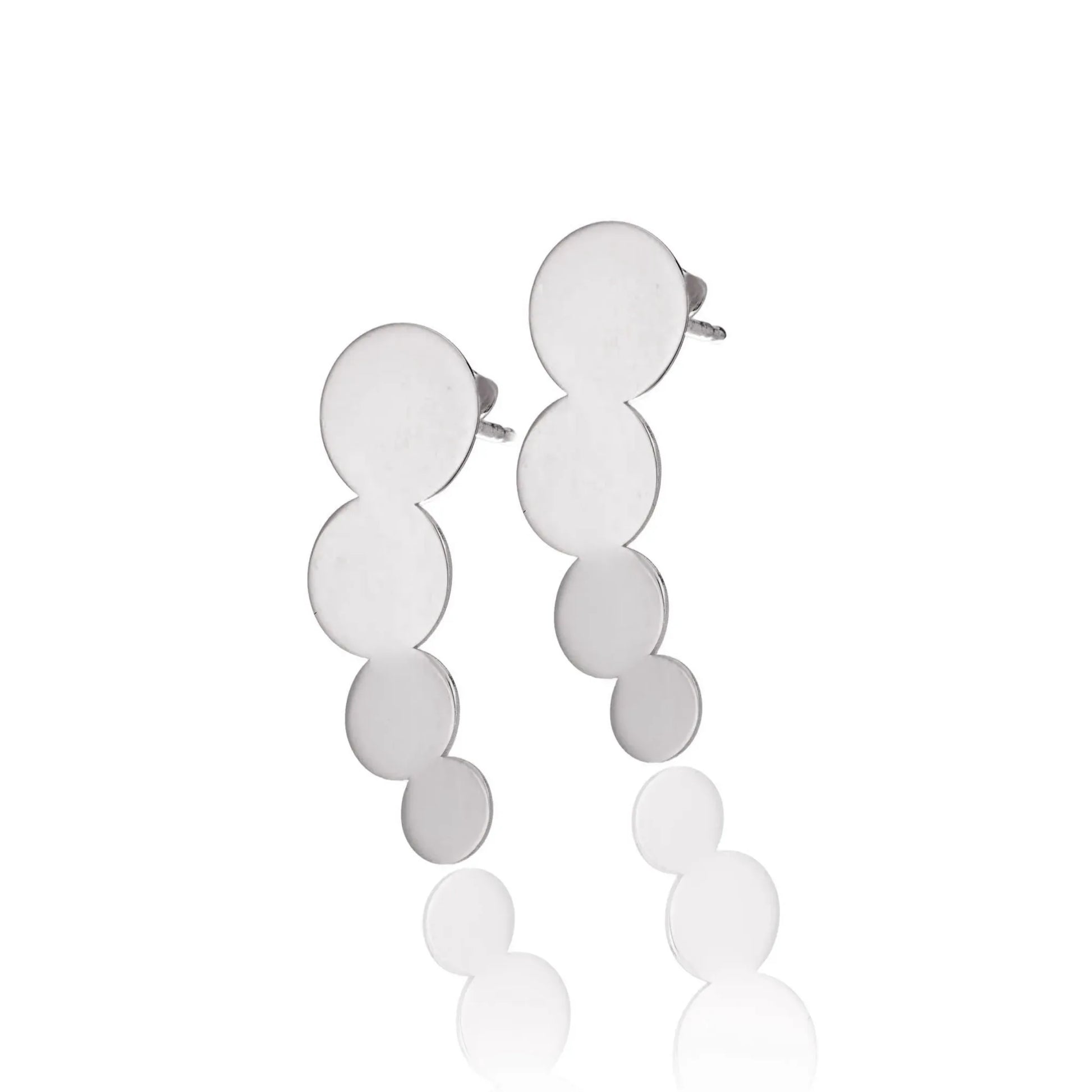 Silver Earrings with Circles