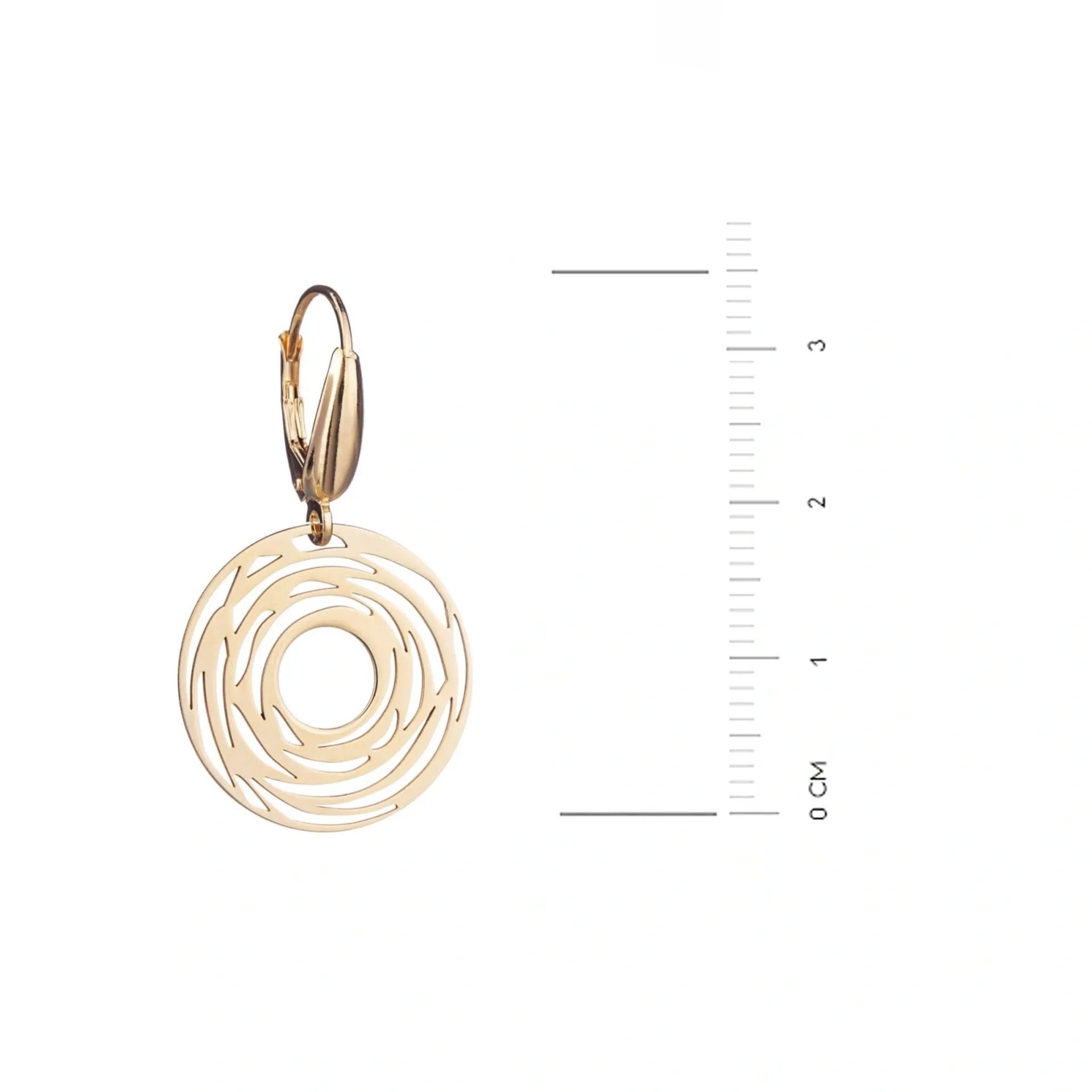 Pendientes con Círculo Espiral Dorados
