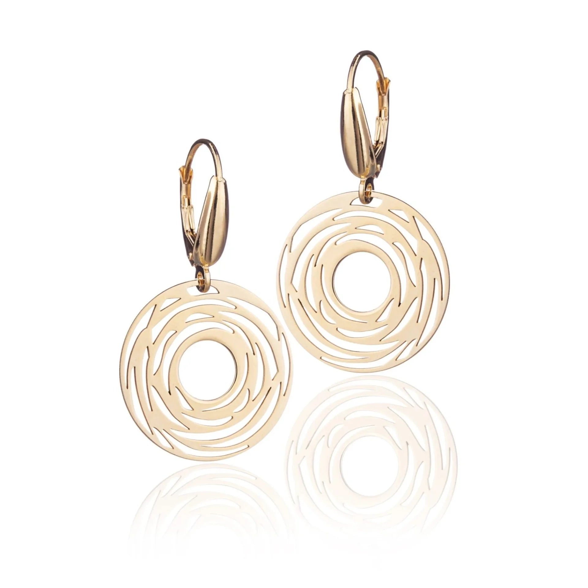 Orecchini con Cerchio Spirale Dorati