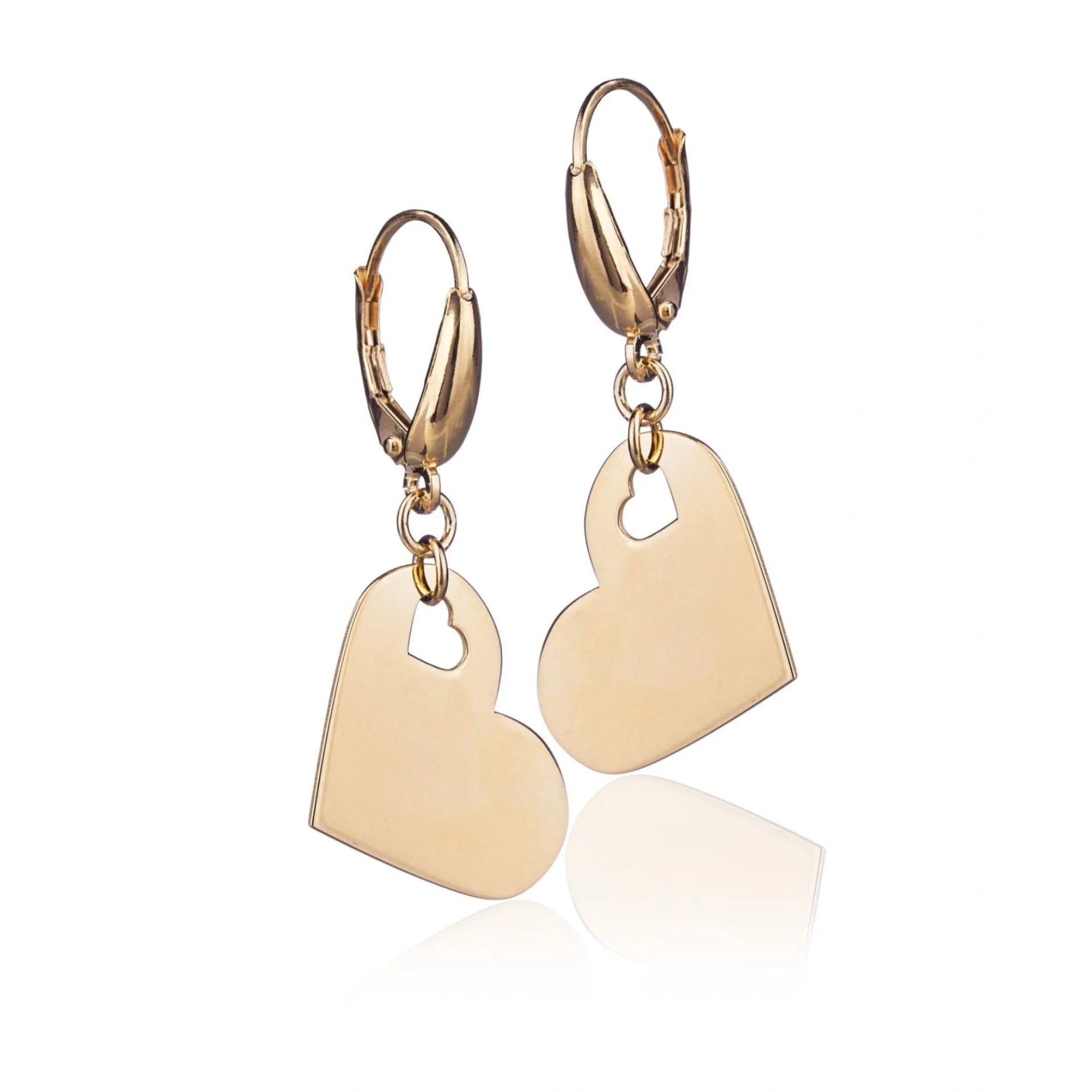 Orecchini con Cuore dentro Cuore in Argento