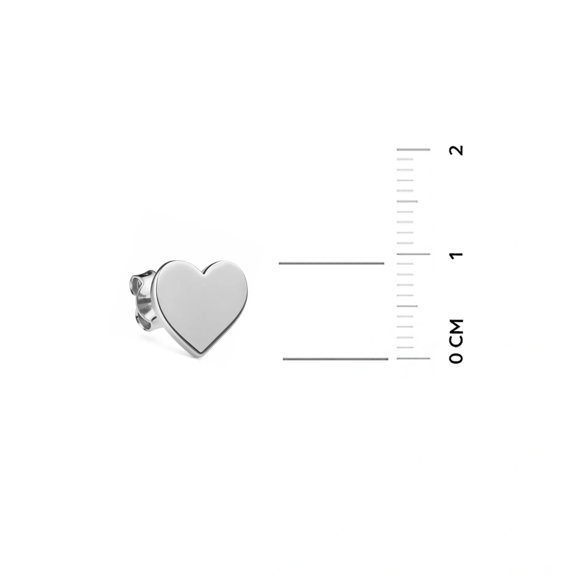 Orecchini in Argento con Cuore Liscio