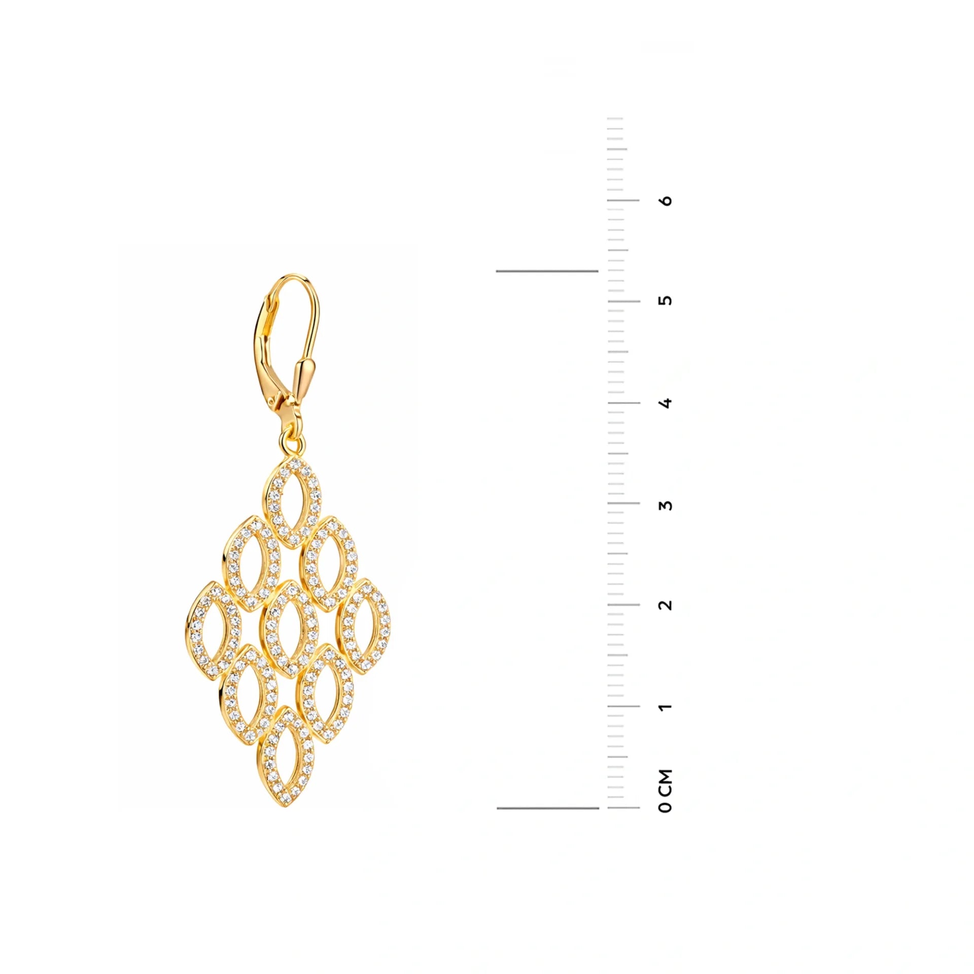 Gold-Plated Cluster Earrings