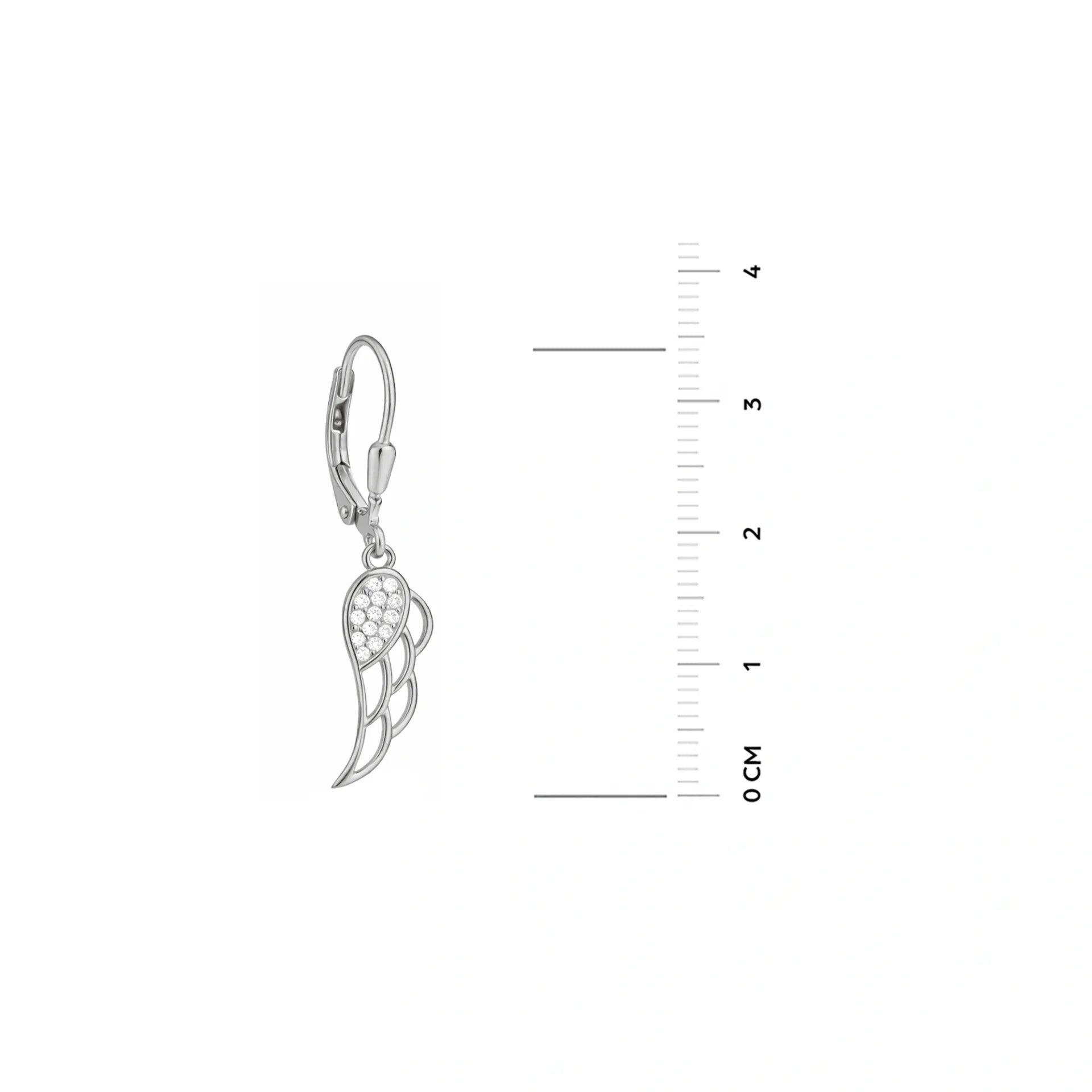 Orecchini in Argento con Ali Strass e Zirconi