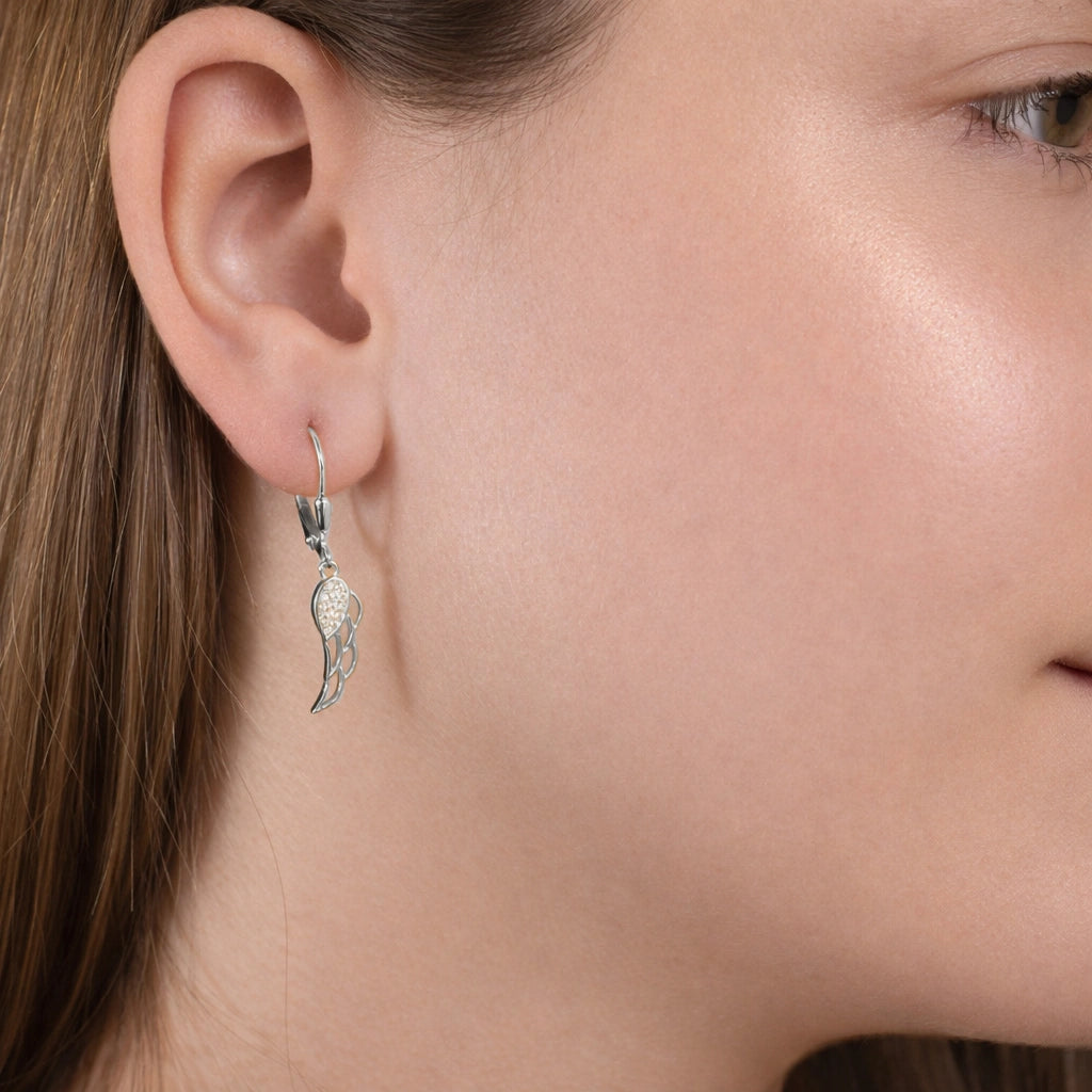 Orecchini in Argento con Ali Strass e Zirconi