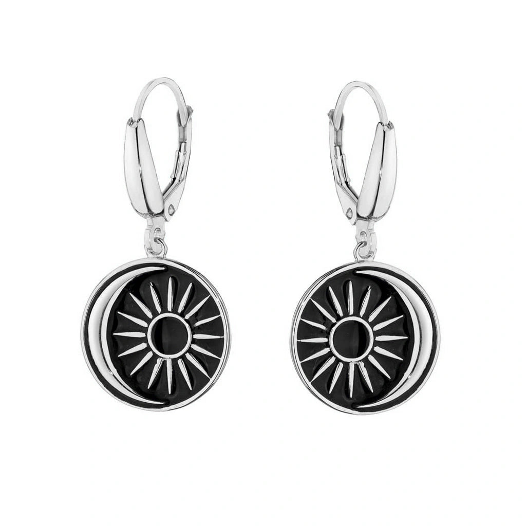 Enameled Sun Earrings