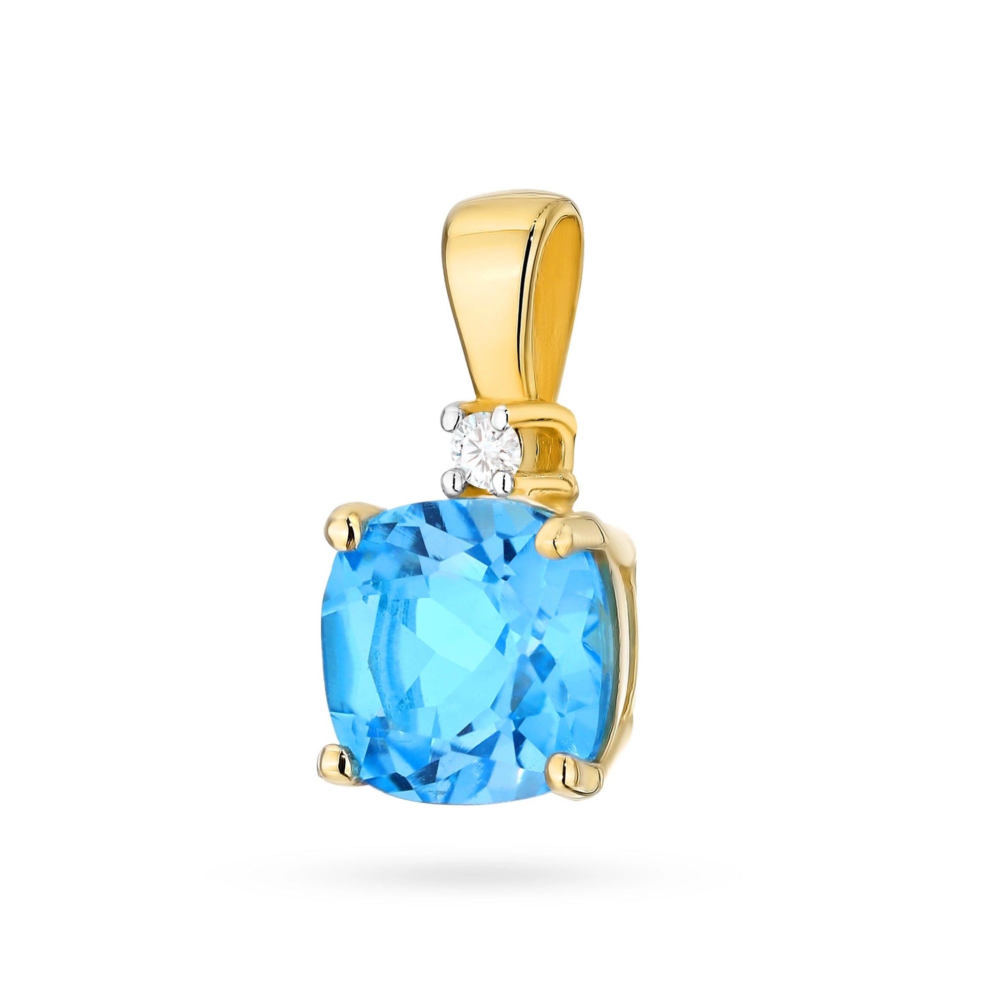 Amon-Anhänger aus Gold mit Topas und Diamant