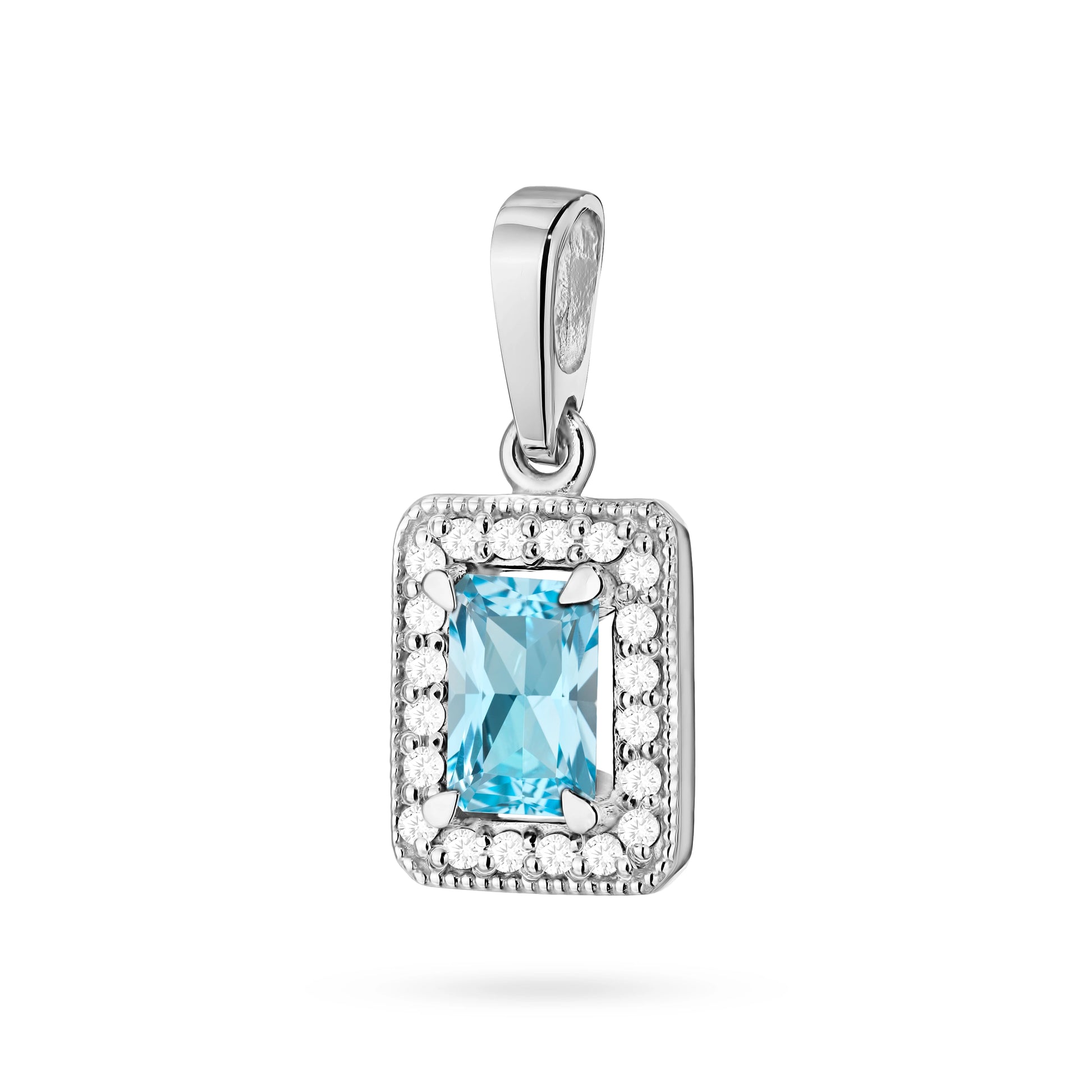 Pendente Minerva in Oro con Topazio e 20 Diamanti