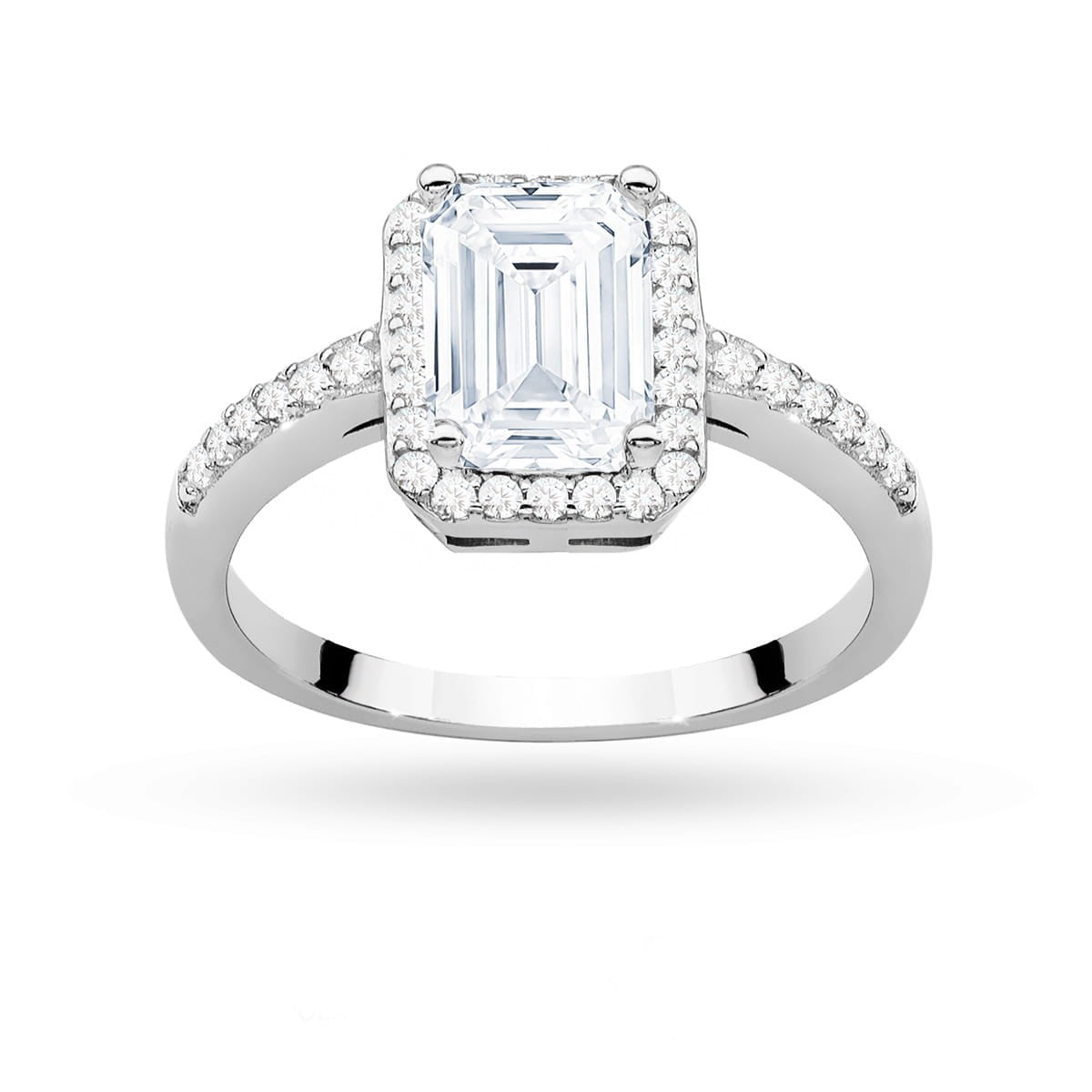 Anello in Argento con Zircone Bianco