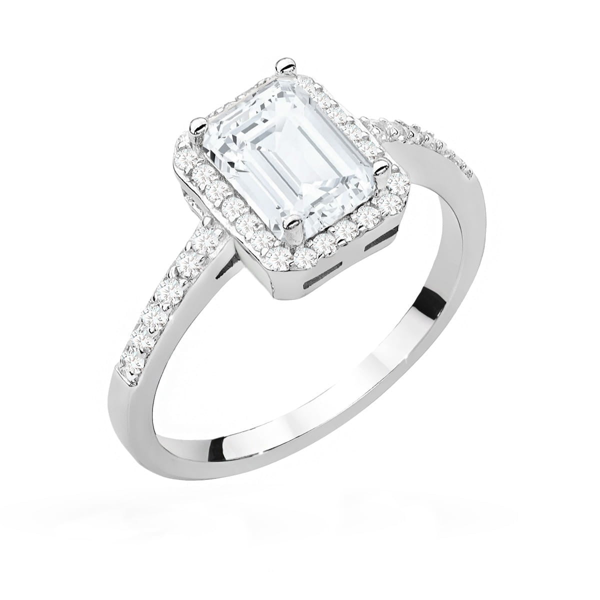 Anello in Argento con Zircone Bianco