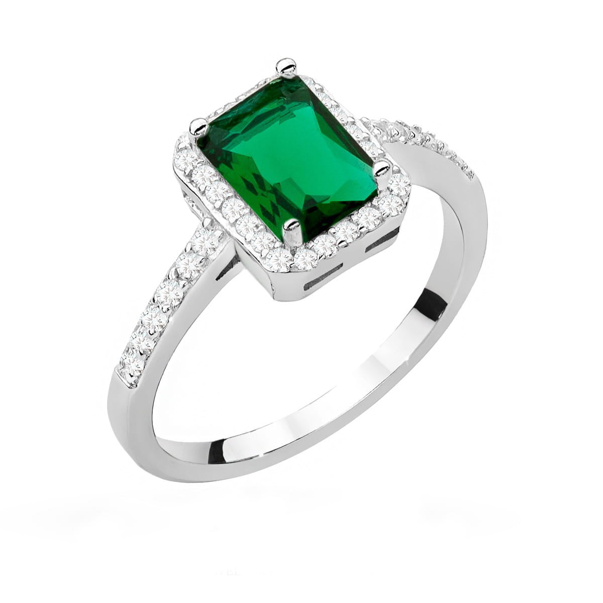 Anello con Zircone Verde