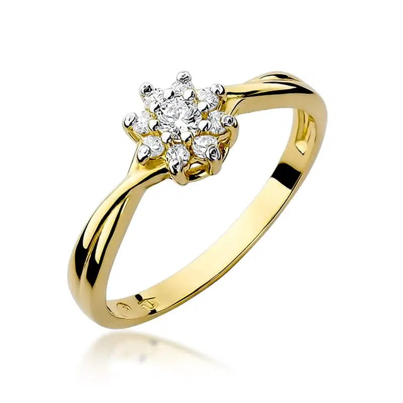 Anello Flora in Oro con Diamanti 0,22ct