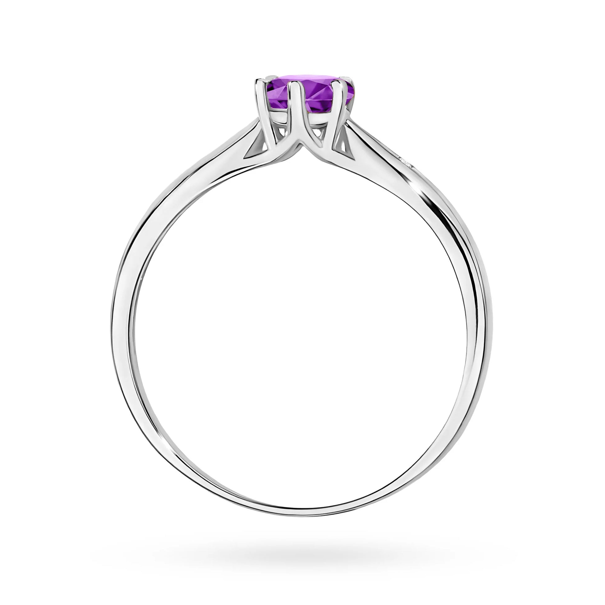 Ring Viorea aus Gold mit Amethyst und 2 Diamanten