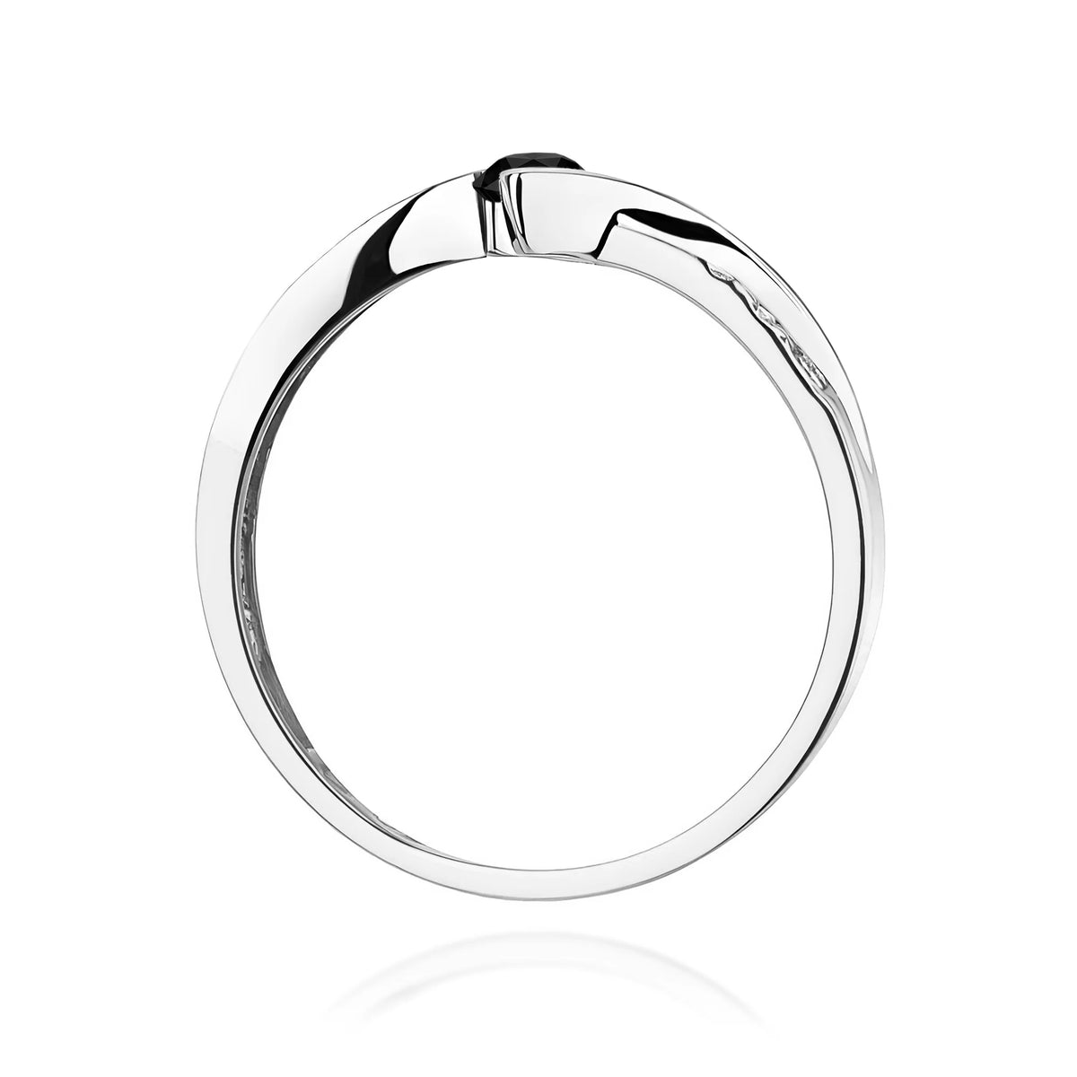 Estelle-Ring aus Gold mit schwarzem Diamanten