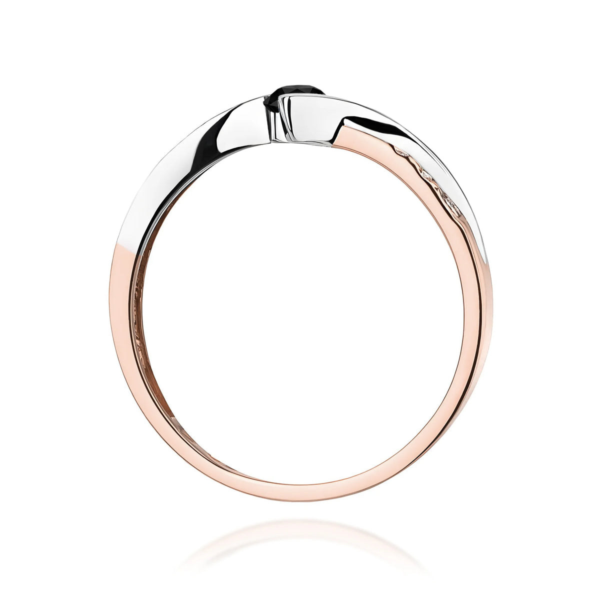 Estelle-Ring aus Gold mit schwarzem Diamanten