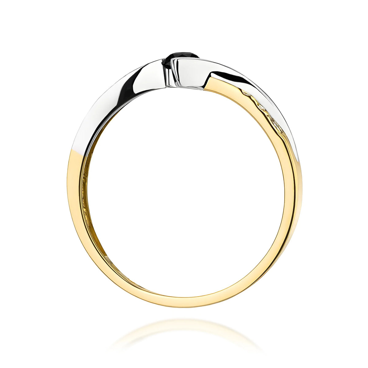 Estelle-Ring aus Gold mit schwarzem Diamanten