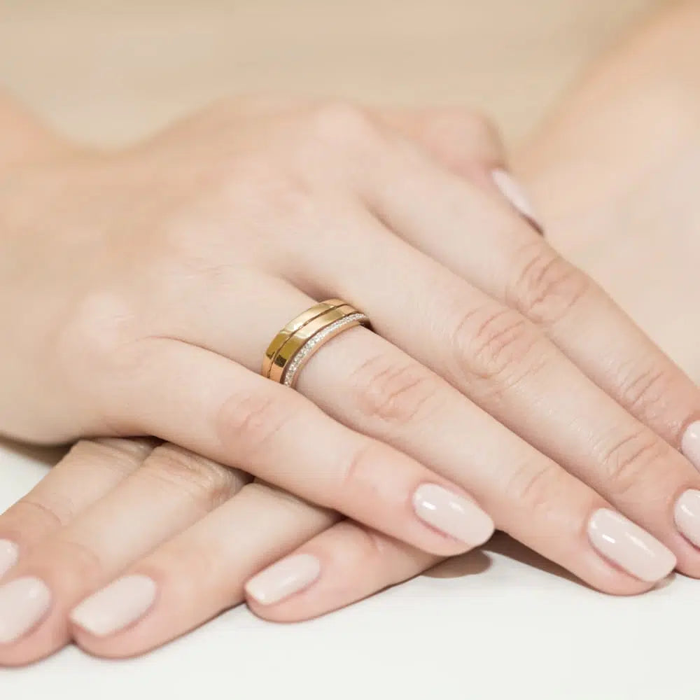 Anello Calypso in Oro con Diamanti 0,085ct