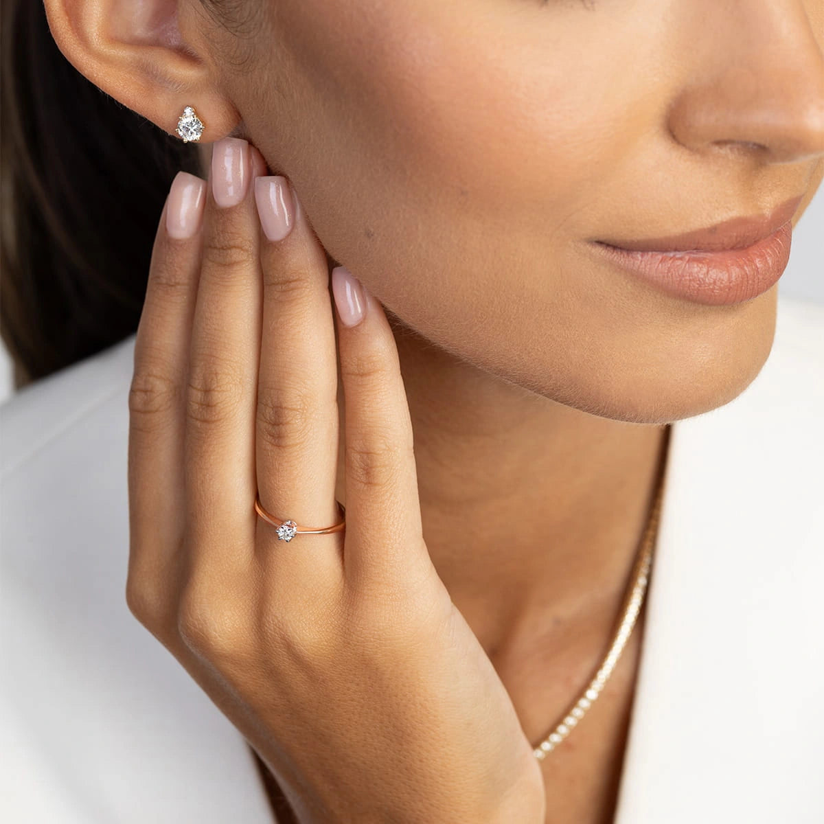 Anillo Julia en Oro con Diamante de Laboratorio Lab Grown 0,10ct