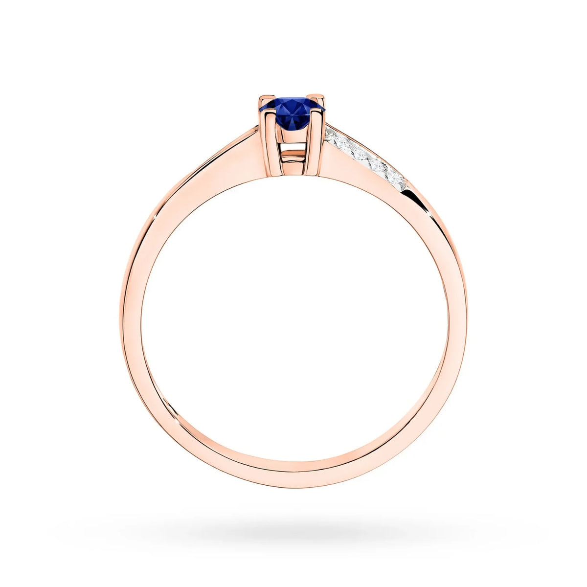 Kate Gold Ring with Sapphire and Diamonds