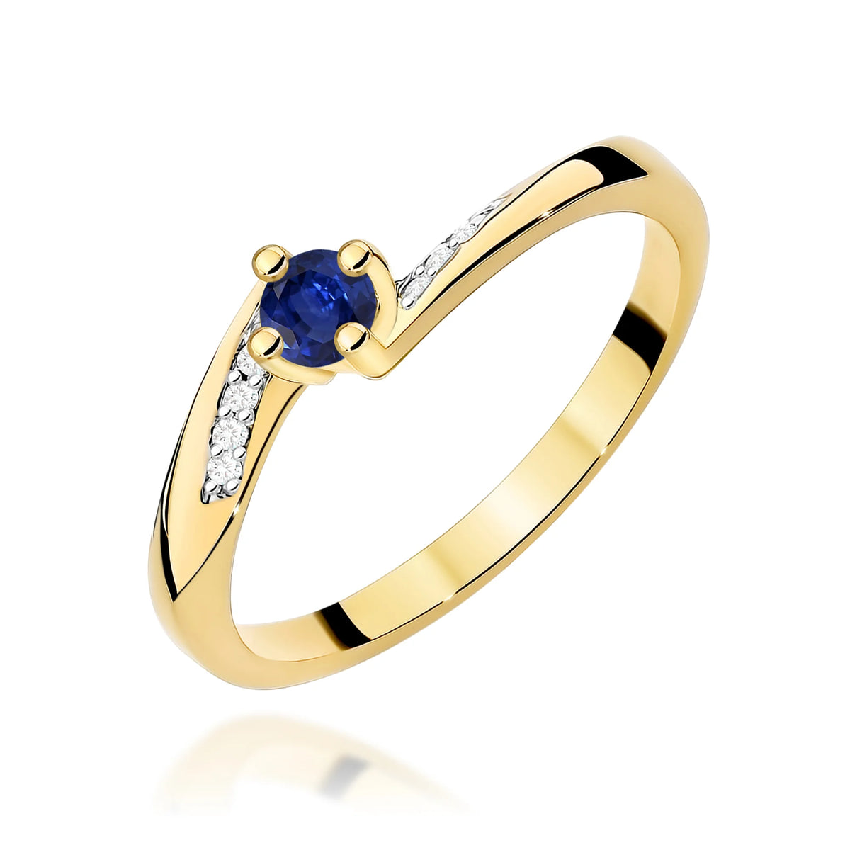 Anillo Jade de oro con zafiro
