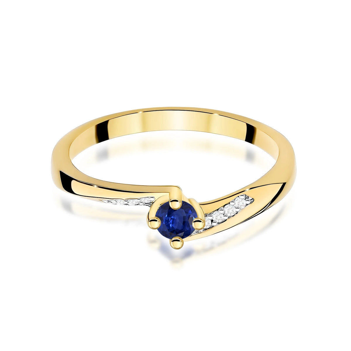 Anillo Jade de oro con zafiro