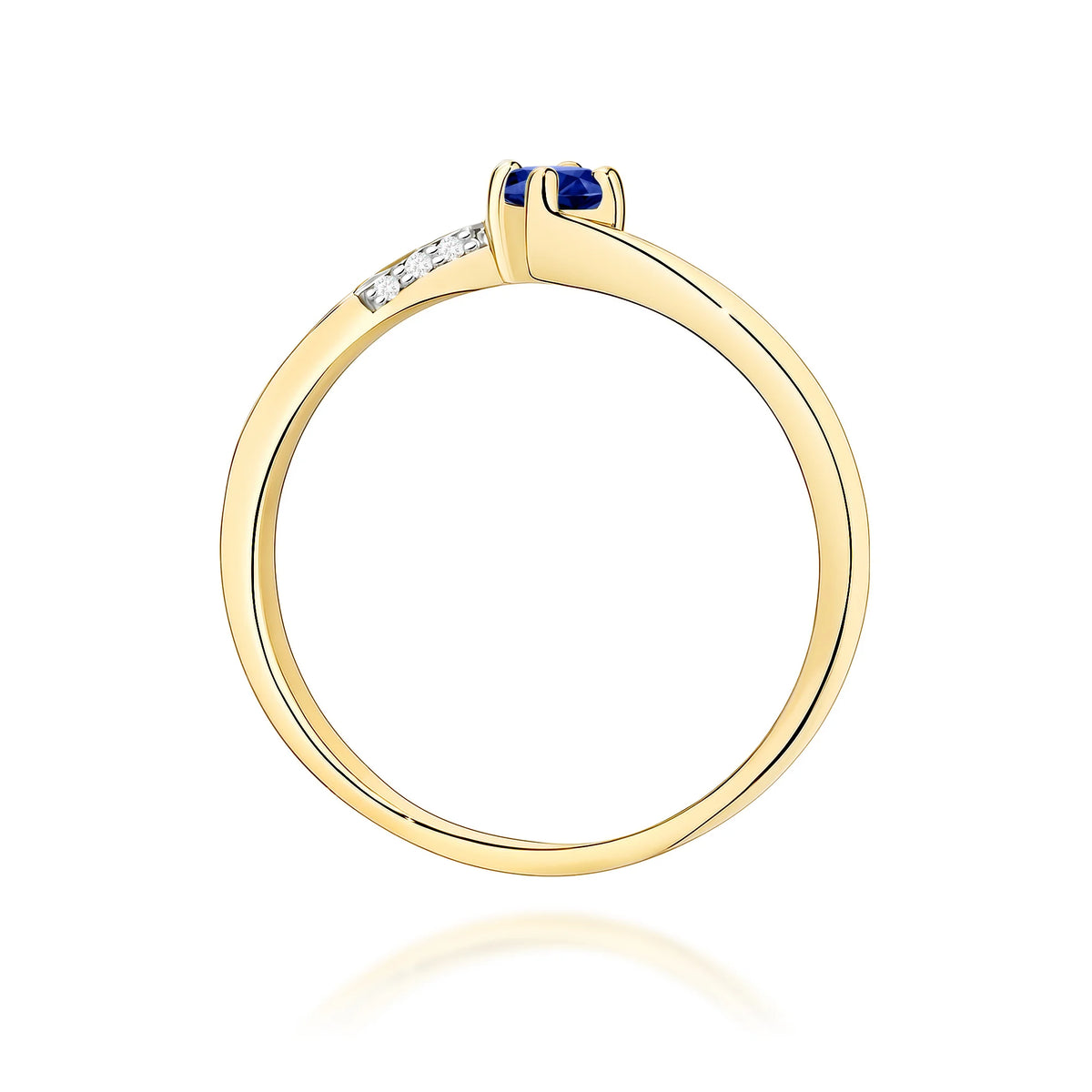 Anillo Jade de oro con zafiro