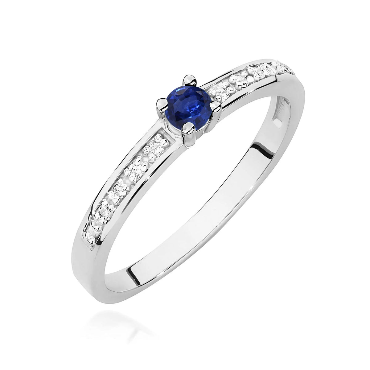 Anillo Veretta Iris de oro con zafiro