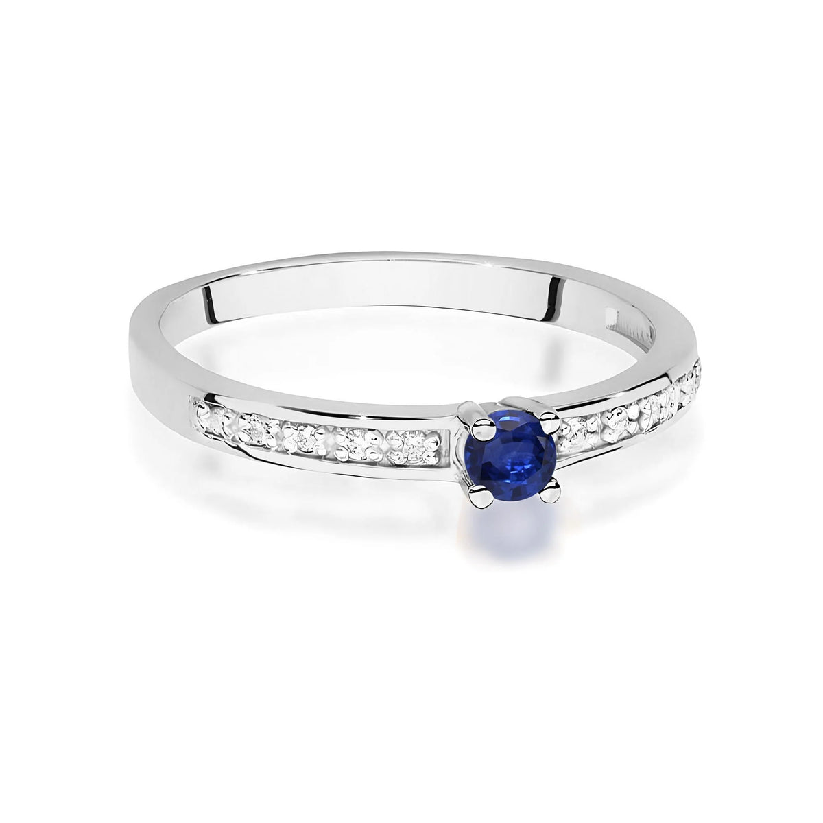 Anillo Veretta Iris de oro con zafiro