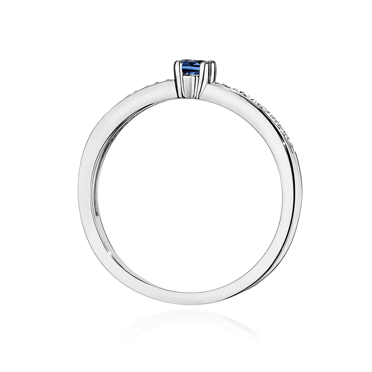 Anillo Veretta Iris de oro con zafiro