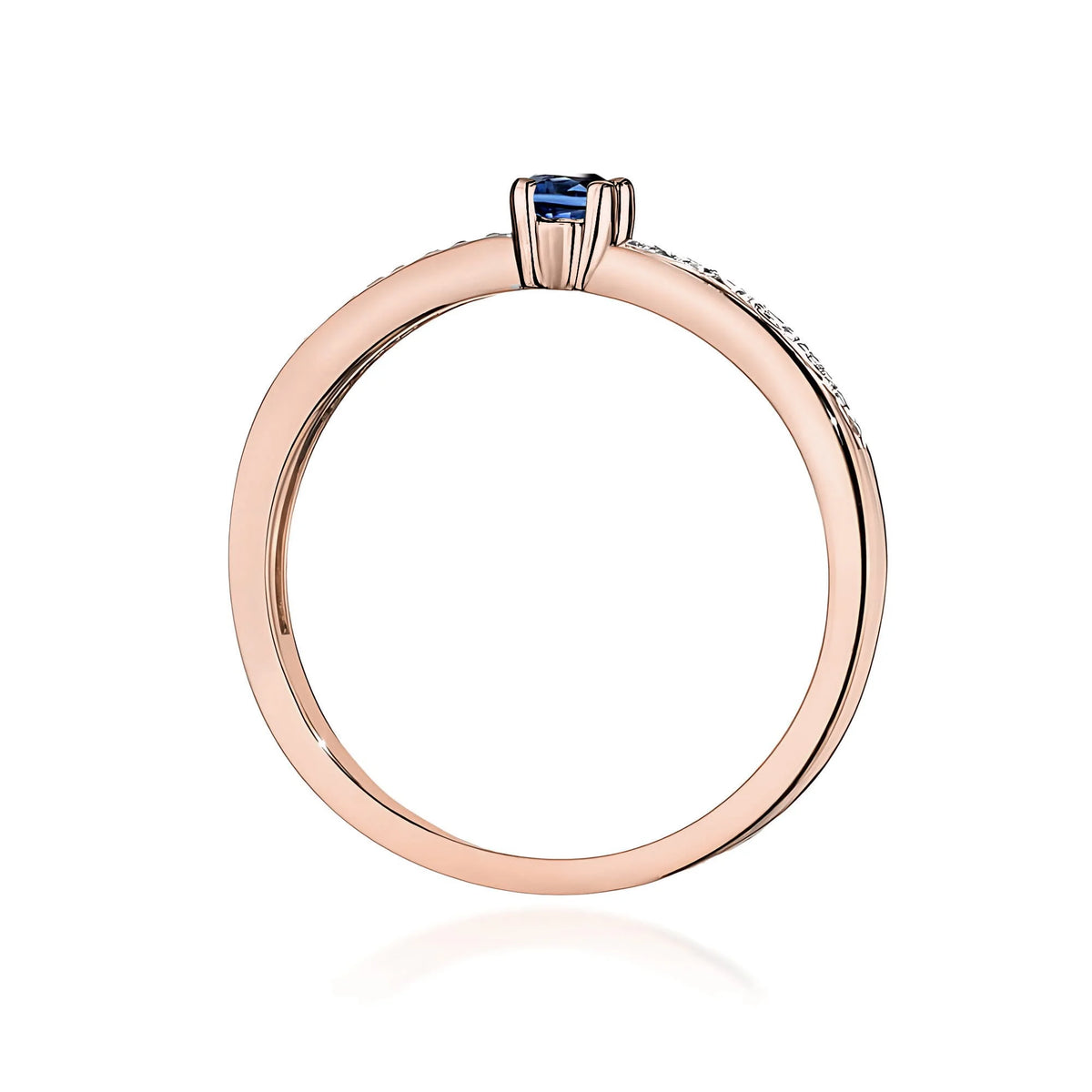 Anillo Veretta Iris de oro con zafiro
