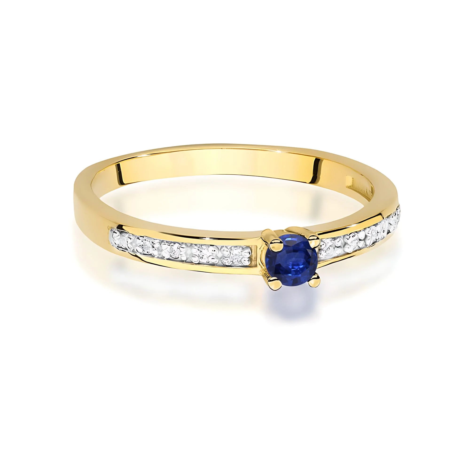 Anillo Veretta Iris de oro con zafiro
