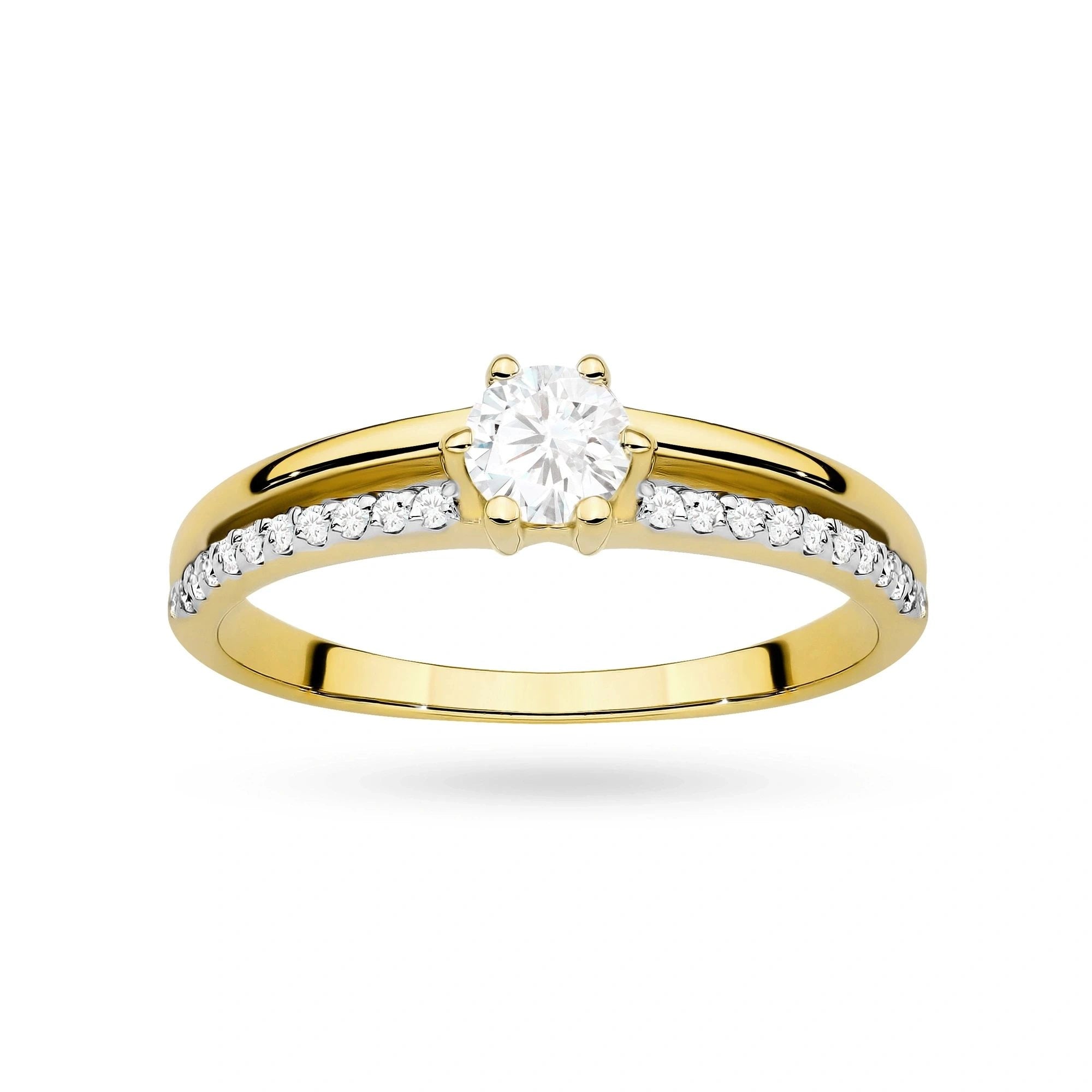 Lumina Two-Strand Gold Ring with Lab-Grown Diamond Pavé