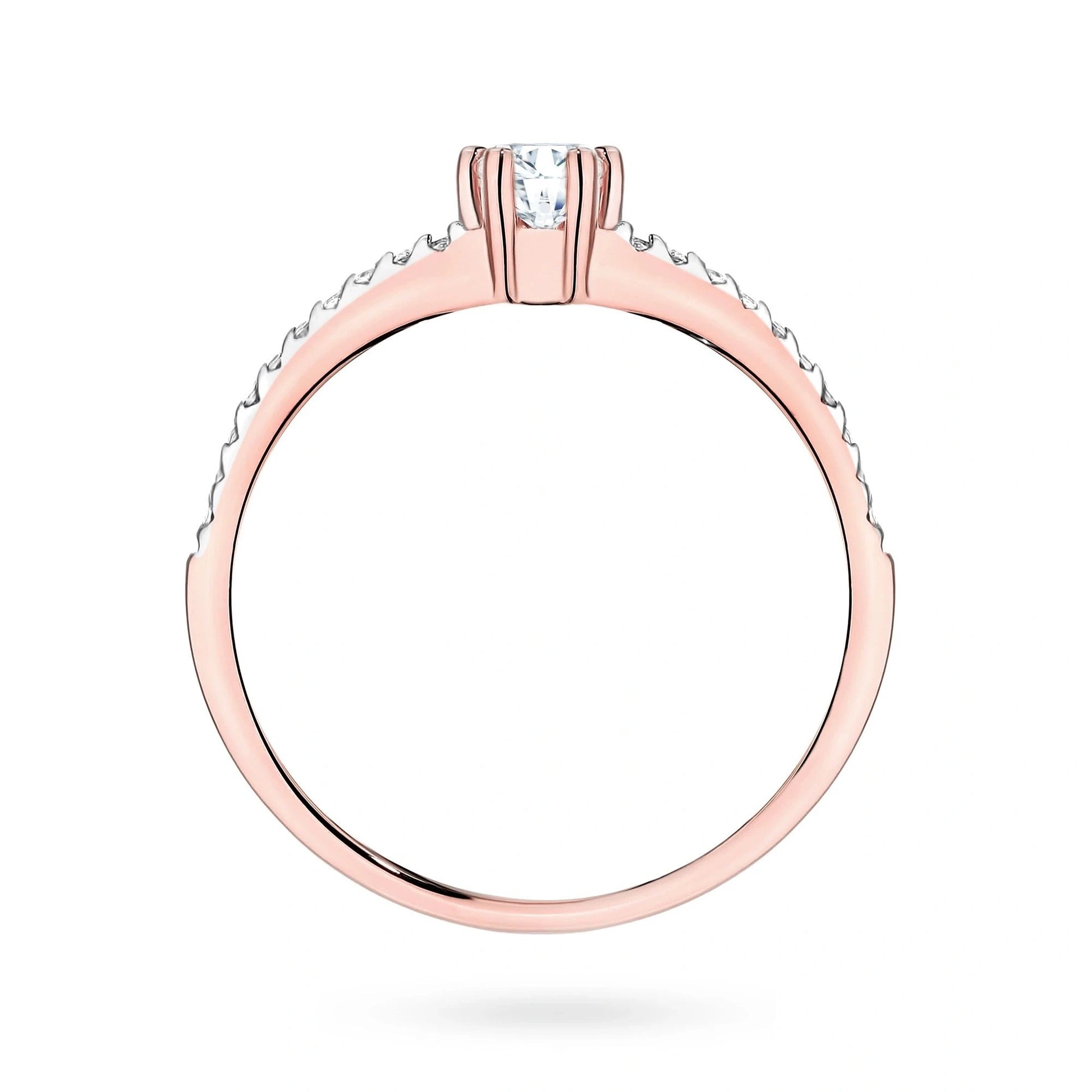 Anello Lumina Bifilare aus Gold mit Pavé aus Laborgezüchteten Diamanten