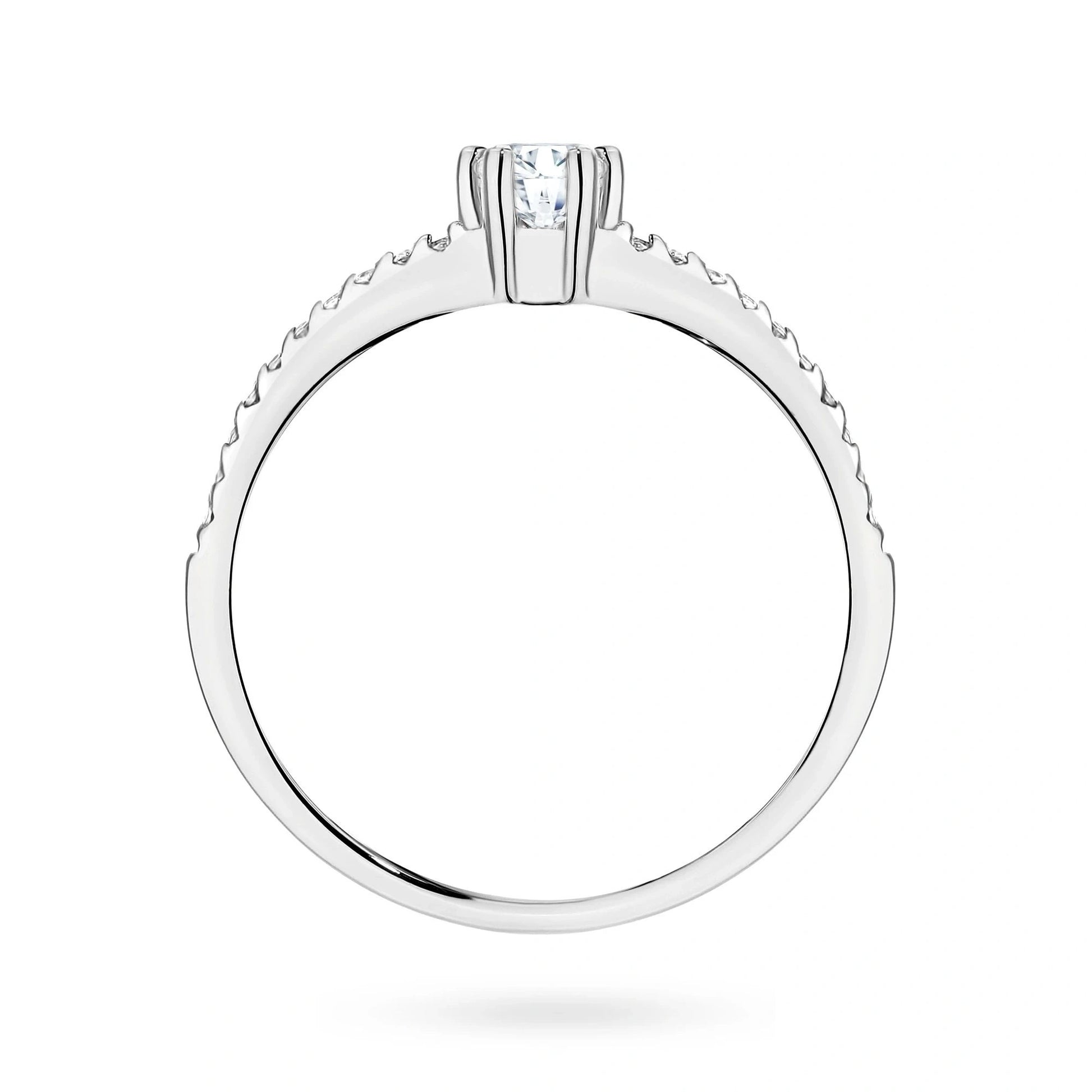 Anello Lumina Bifilare aus Gold mit Pavé aus Laborgezüchteten Diamanten