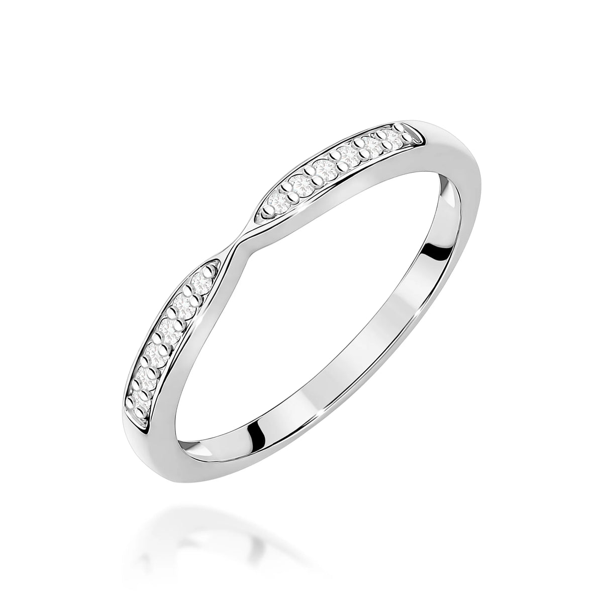 Anillo Riviera Infinity de oro y diamantes
