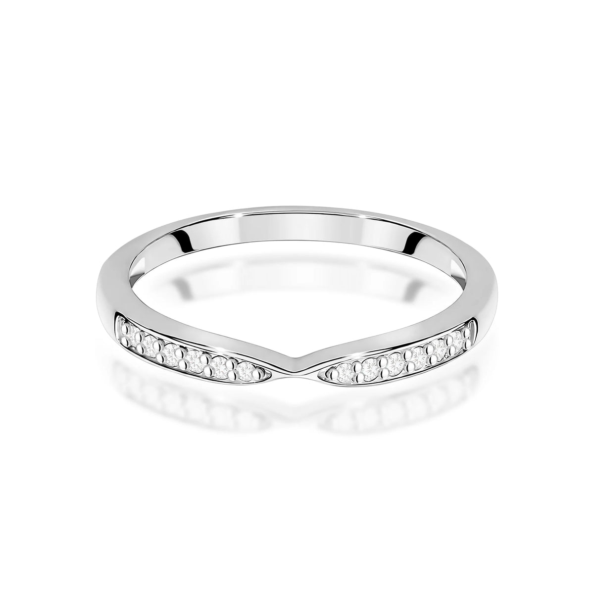 Anillo Riviera Infinity de oro y diamantes