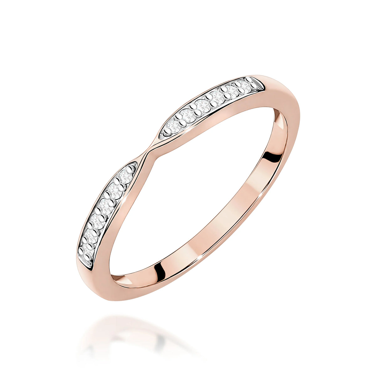 Anillo Riviera Infinity de oro y diamantes