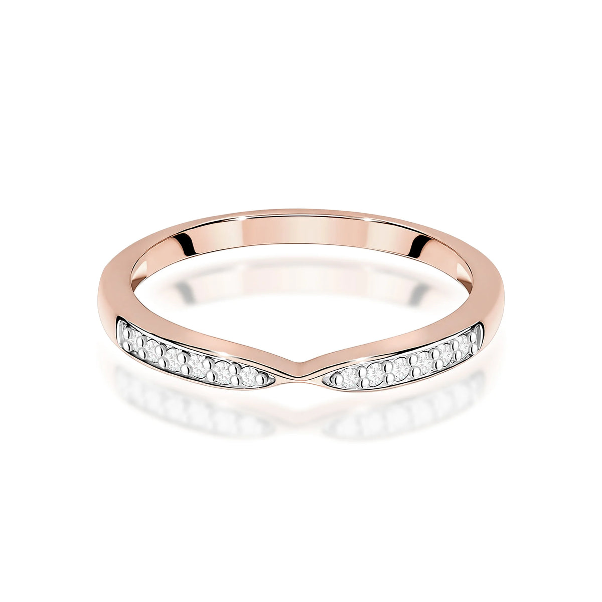 Anillo Riviera Infinity de oro y diamantes