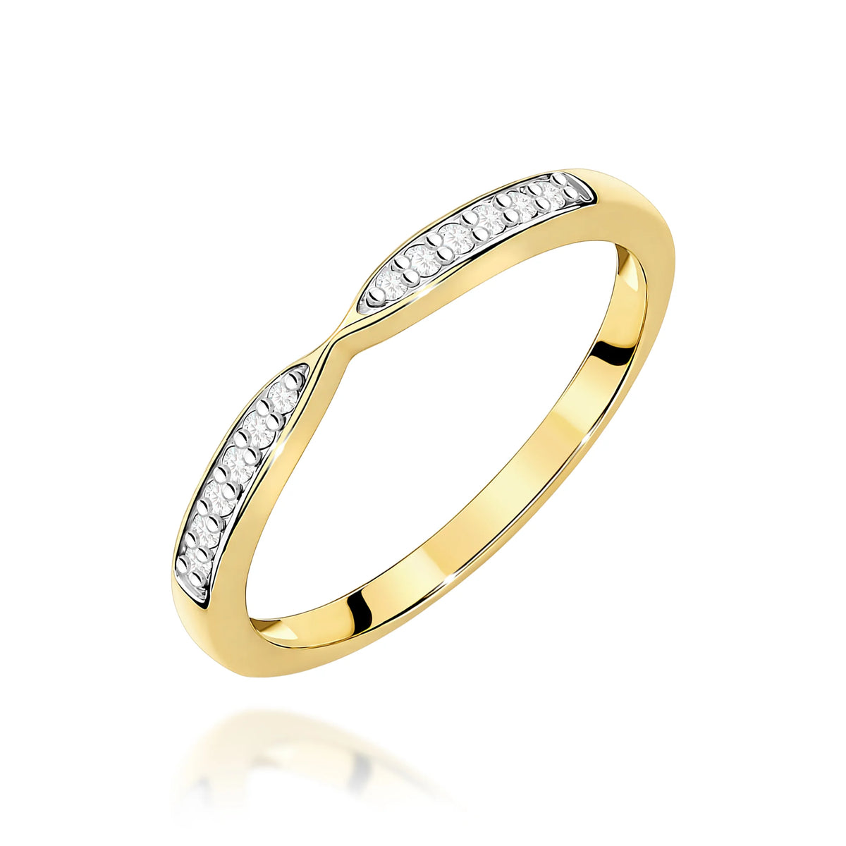 Anillo Riviera Infinity de oro y diamantes