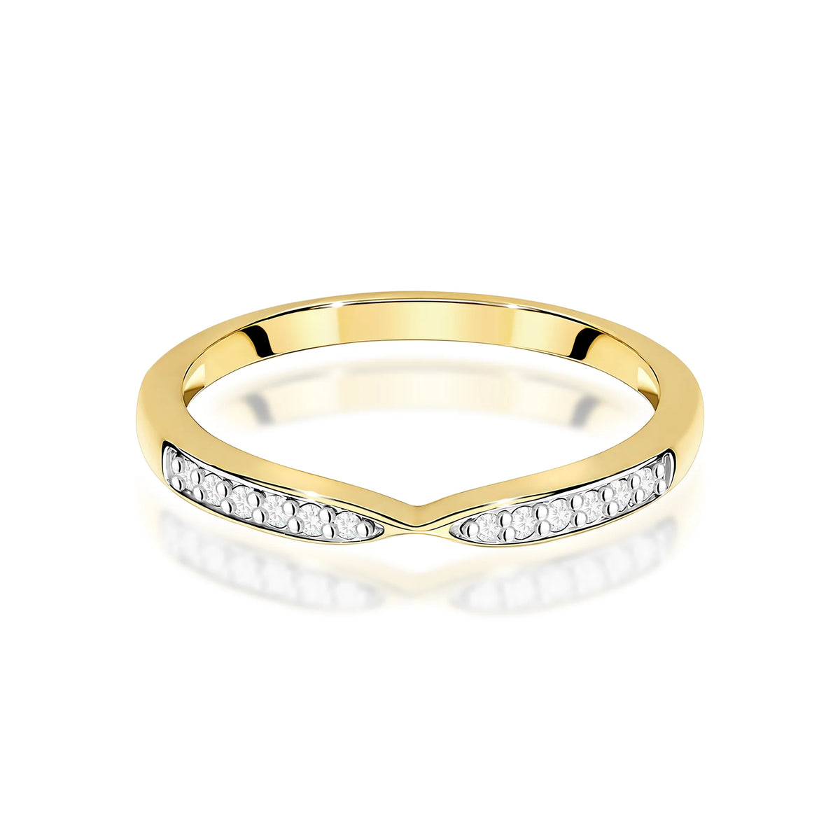 Anillo Riviera Infinity de oro y diamantes