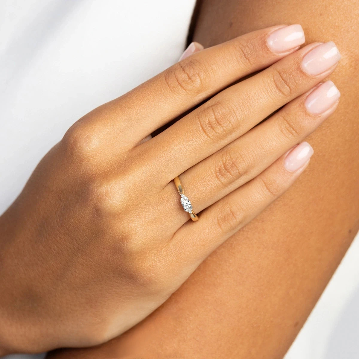 Anello Aria in Oro con Diamanti HPHT