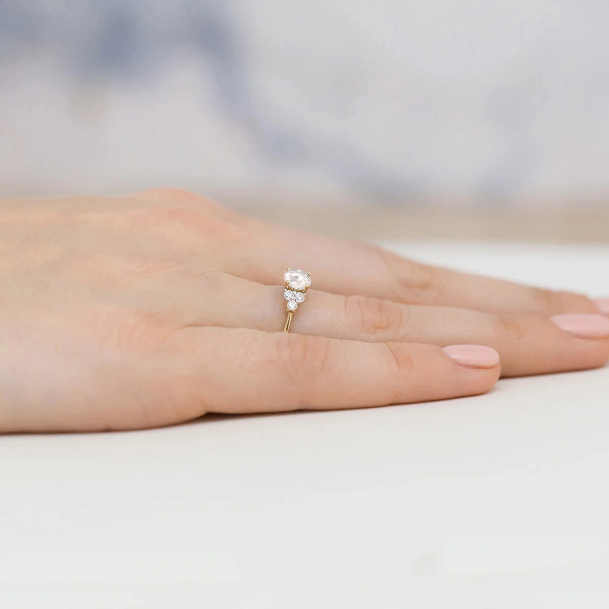 Anillo Tea en Oro con Diamante 0,50ct Cultivado en Laboratorio