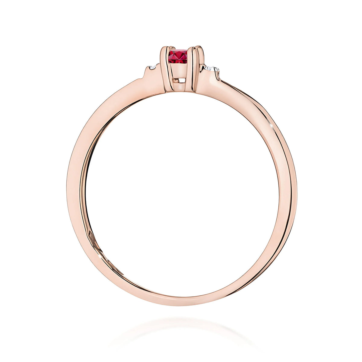 Bague Bordeaux en or avec rubis et diamants