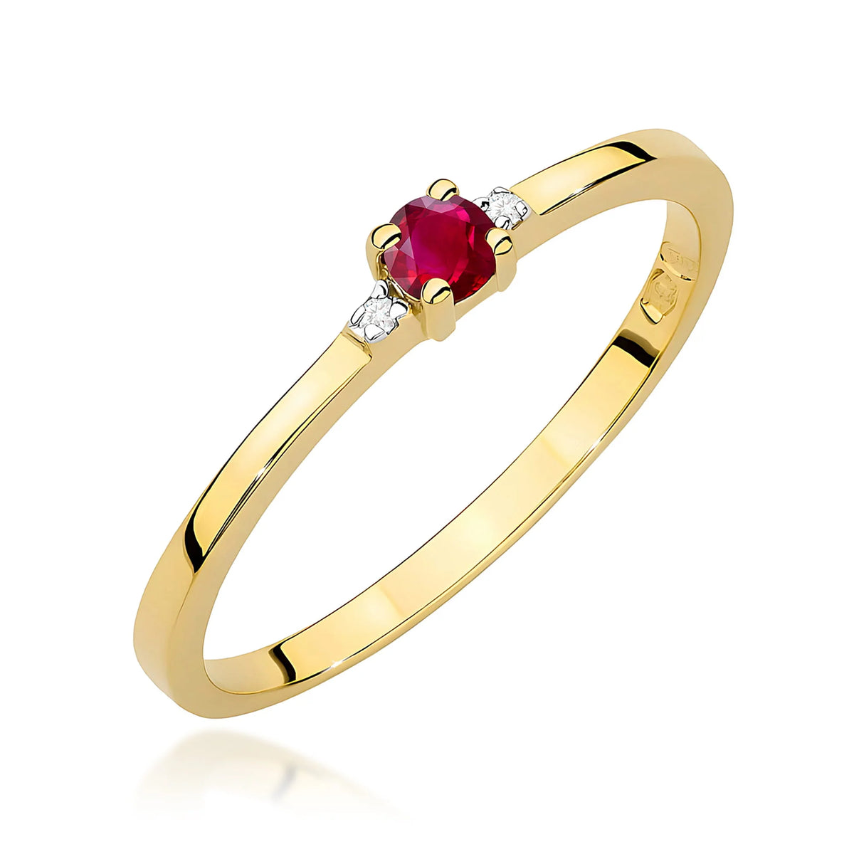 Bague Bordeaux en or avec rubis et diamants
