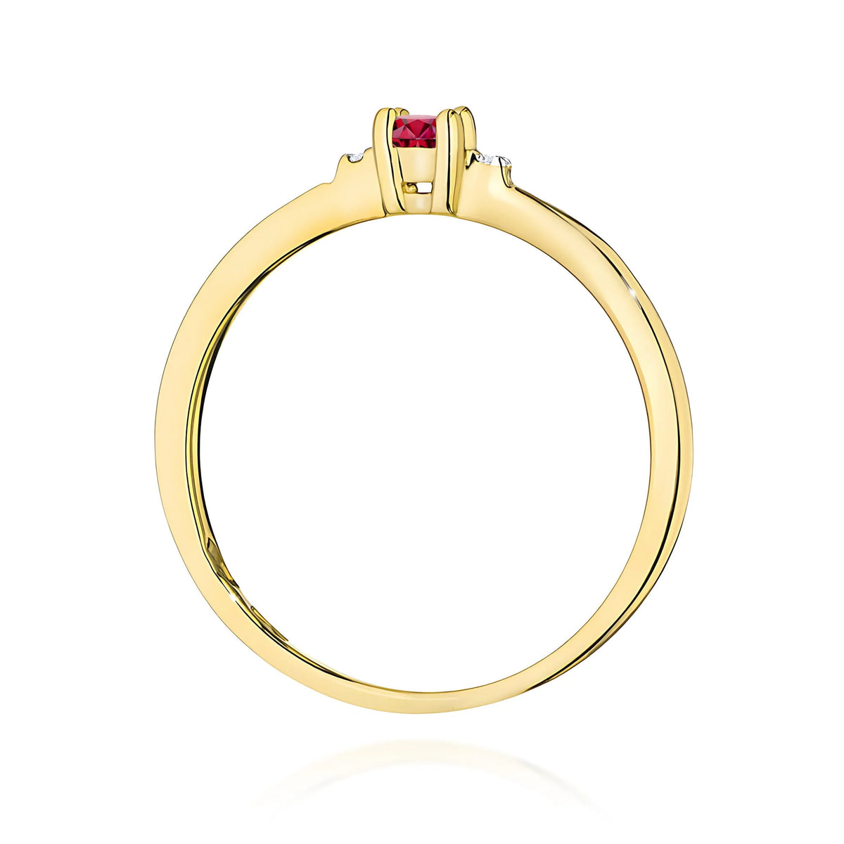 Bague Bordeaux en or avec rubis et diamants