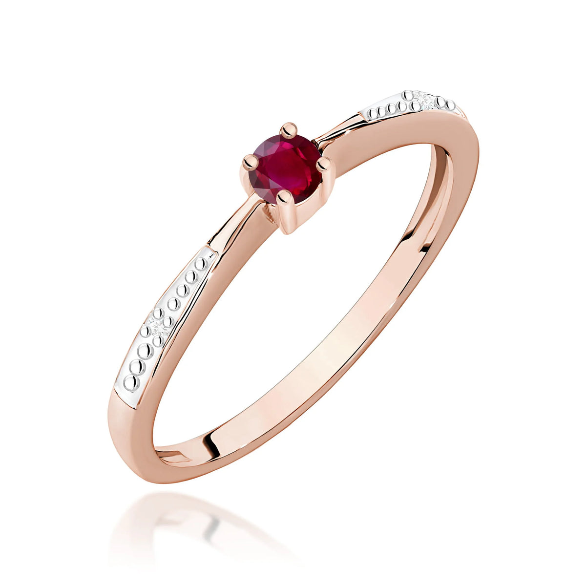 Bague Scarlett en or avec rubis et diamants