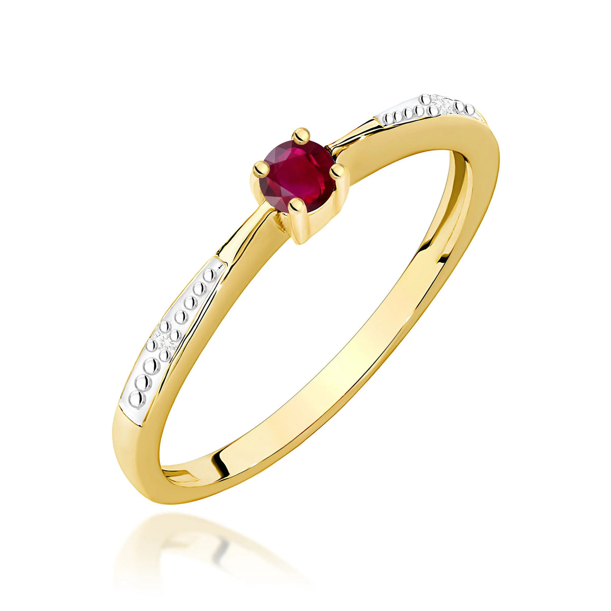 Bague Scarlett en or avec rubis et diamants