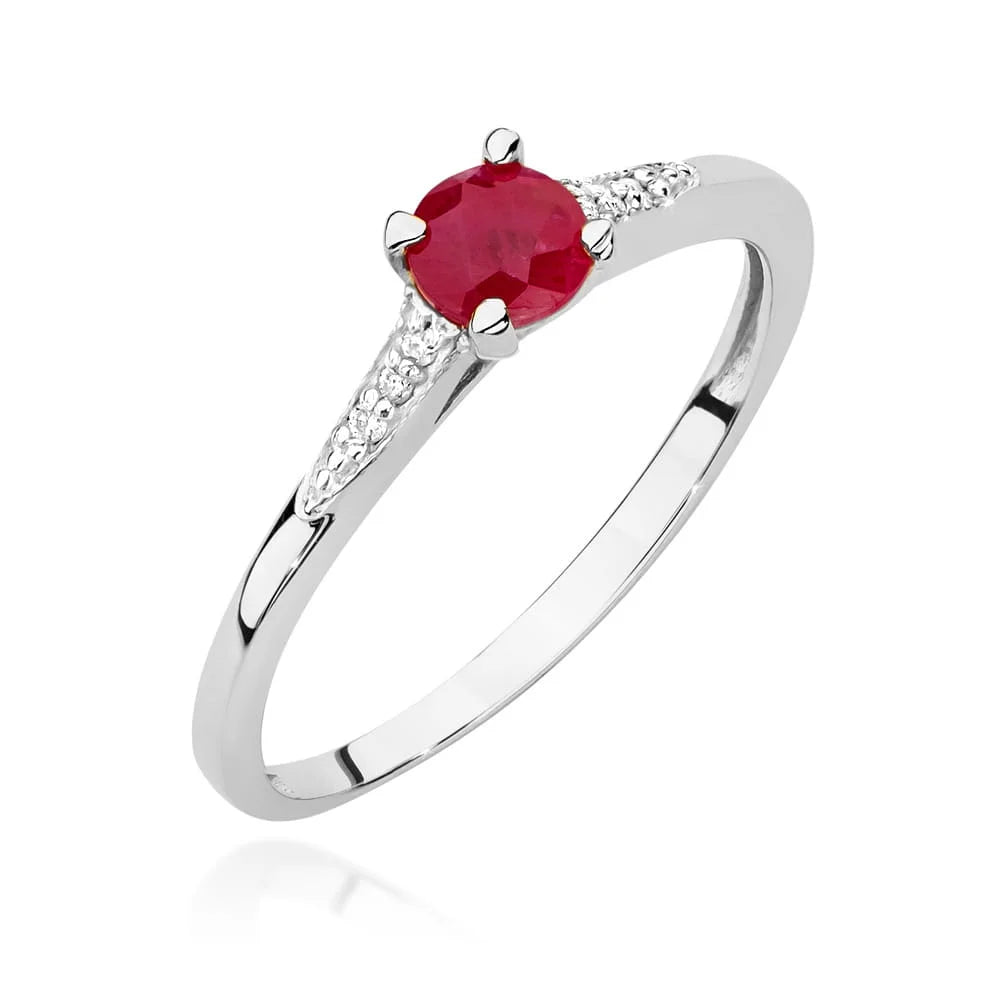 Anello Ruby in Oro con Rubino e Diamanti