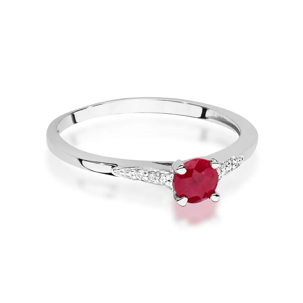 Anello Ruby in Oro con Rubino e Diamanti